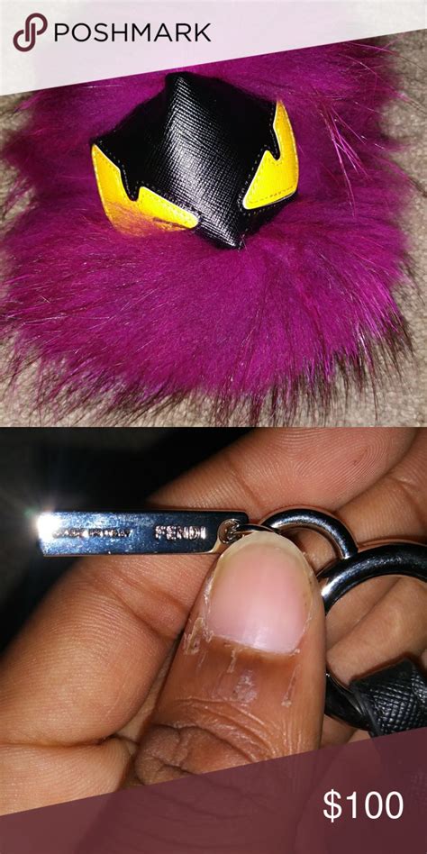 fendi fur keychain|fendi card holder keychain.